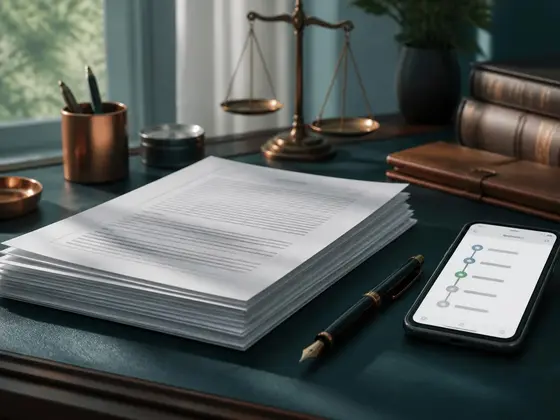 Printed RTI application papers, a pen and a phone showing application tracking on a desk